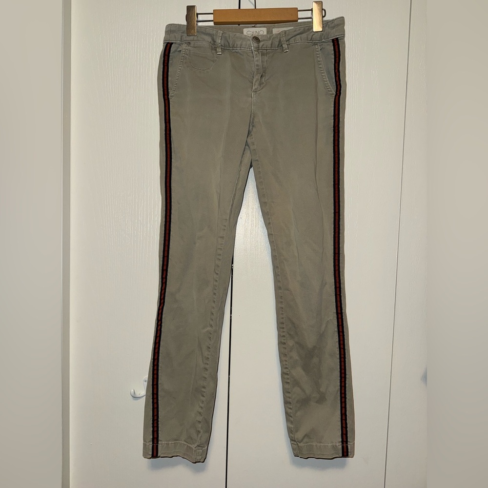 Anthropologie Relaxed Striped Chino Pants